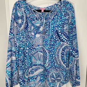 Blue & Navy Lilly Pulitzer Top M